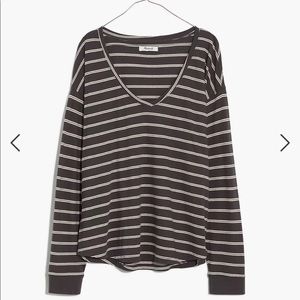 madewell softfade cotton vneck relaxed tee NWT